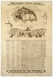 Große Himmelfahrt des Miller Tabernakels, Flugblatt, das das Ende der Welt darstellt, 1844